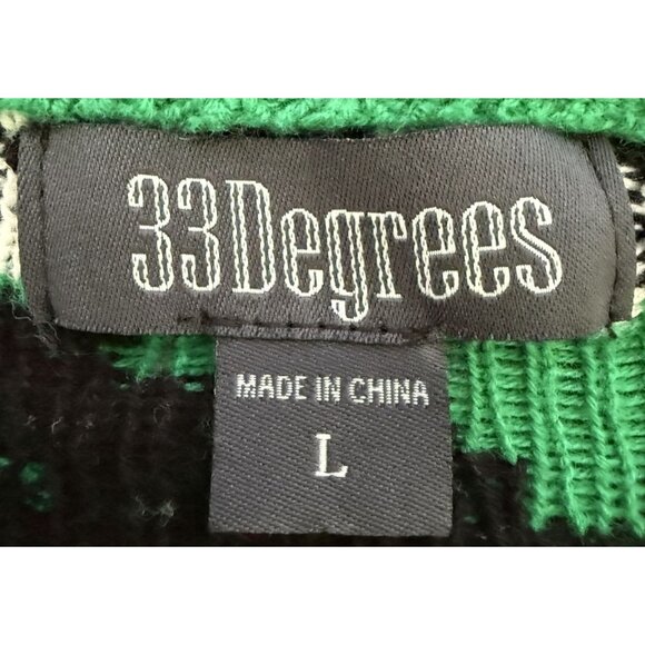 Ugly Christmas Sweater Grumpy Cat Design By 33Degrees L Mens Holiday Red Green - Picture 4 of 7